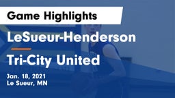 LeSueur-Henderson  vs Tri-City United  Game Highlights - Jan. 18, 2021