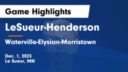 LeSueur-Henderson  vs Waterville-Elysian-Morristown  Game Highlights - Dec. 1, 2023