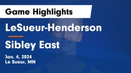 LeSueur-Henderson  vs Sibley East  Game Highlights - Jan. 4, 2024