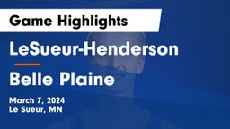 LeSueur-Henderson  vs Belle Plaine  Game Highlights - March 7, 2024