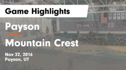 Payson  vs Mountain Crest  Game Highlights - Nov 22, 2016