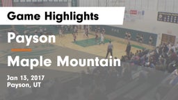 Payson  vs Maple Mountain  Game Highlights - Jan 13, 2017