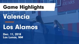 Valencia  vs Los Alamos  Game Highlights - Dec. 11, 2018