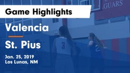 Valencia  vs St. Pius  Game Highlights - Jan. 25, 2019