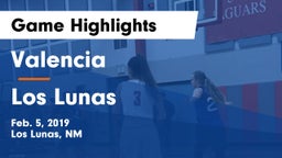 Valencia  vs Los Lunas  Game Highlights - Feb. 5, 2019