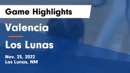 Valencia  vs Los Lunas  Game Highlights - Nov. 25, 2022
