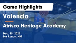 Valencia  vs Atrisco Heritage Academy  Game Highlights - Dec. 29, 2023