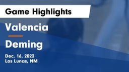 Valencia  vs Deming  Game Highlights - Dec. 16, 2023