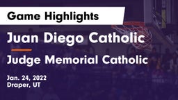 Juan Diego Catholic  vs Judge Memorial Catholic  Game Highlights - Jan. 24, 2022