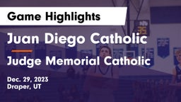 Juan Diego Catholic  vs Judge Memorial Catholic  Game Highlights - Dec. 29, 2023