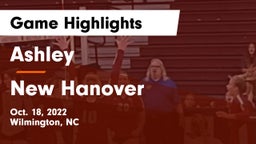 Ashley  vs New Hanover  Game Highlights - Oct. 18, 2022