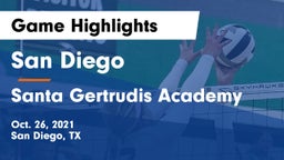 San Diego  vs Santa Gertrudis Academy Game Highlights - Oct. 26, 2021