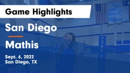 San Diego  vs Mathis  Game Highlights - Sept. 6, 2022