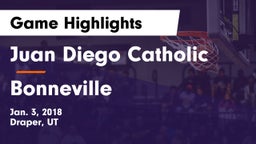 Juan Diego Catholic  vs Bonneville  Game Highlights - Jan. 3, 2018