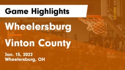 Wheelersburg  vs Vinton County  Game Highlights - Jan. 15, 2022