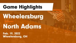 Wheelersburg  vs North Adams  Game Highlights - Feb. 19, 2022