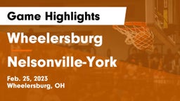 Wheelersburg  vs Nelsonville-York  Game Highlights - Feb. 25, 2023