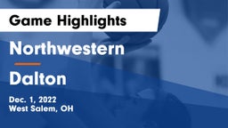 Northwestern  vs Dalton  Game Highlights - Dec. 1, 2022