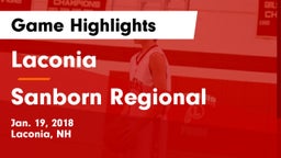 Laconia  vs Sanborn Regional  Game Highlights - Jan. 19, 2018