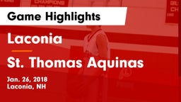 Laconia  vs St. Thomas Aquinas  Game Highlights - Jan. 26, 2018