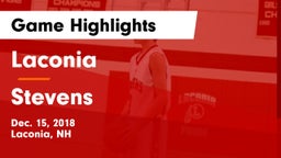 Laconia  vs Stevens  Game Highlights - Dec. 15, 2018