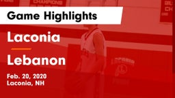 Laconia  vs Lebanon  Game Highlights - Feb. 20, 2020