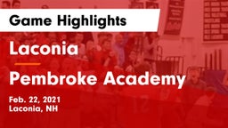 Laconia  vs Pembroke Academy Game Highlights - Feb. 22, 2021