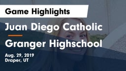 Juan Diego Catholic  vs Granger Highschool Game Highlights - Aug. 29, 2019