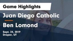 Juan Diego Catholic  vs Ben Lomond Game Highlights - Sept. 24, 2019