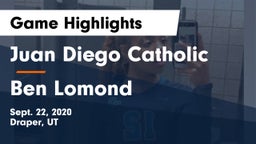 Juan Diego Catholic  vs Ben Lomond Game Highlights - Sept. 22, 2020