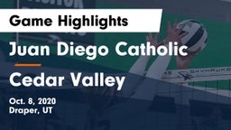 Juan Diego Catholic  vs Cedar Valley  Game Highlights - Oct. 8, 2020