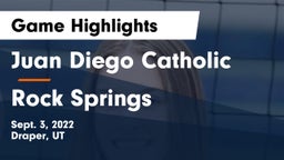 Juan Diego Catholic  vs Rock Springs  Game Highlights - Sept. 3, 2022