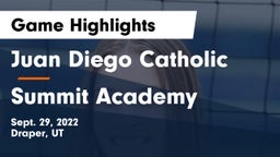 Juan Diego Catholic  vs Summit Academy  Game Highlights - Sept. 29, 2022