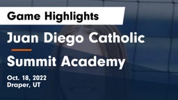 Juan Diego Catholic  vs Summit Academy  Game Highlights - Oct. 18, 2022