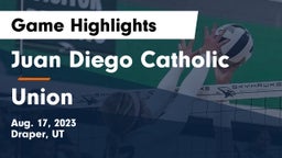 Juan Diego Catholic  vs Union  Game Highlights - Aug. 17, 2023