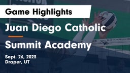 Juan Diego Catholic  vs Summit Academy  Game Highlights - Sept. 26, 2023