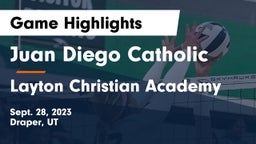Juan Diego Catholic  vs Layton Christian Academy  Game Highlights - Sept. 28, 2023