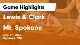 Lewis & Clark  vs Mt. Spokane Game Highlights - Jan. 17, 2023