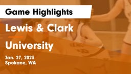 Lewis & Clark  vs University  Game Highlights - Jan. 27, 2023