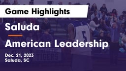Saluda  vs American Leadership  Game Highlights - Dec. 21, 2023