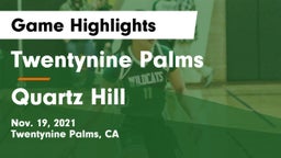 Twentynine Palms  vs Quartz Hill  Game Highlights - Nov. 19, 2021