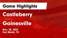Castleberry  vs Gainesville  Game Highlights - Nov. 28, 2023