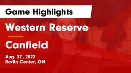 Western Reserve  vs Canfield  Game Highlights - Aug. 27, 2022