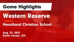 Western Reserve  vs Heartland Christian School Game Highlights - Aug. 29, 2022