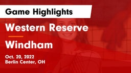 Western Reserve  vs Windham  Game Highlights - Oct. 20, 2022