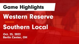 Western Reserve  vs Southern Local Game Highlights - Oct. 25, 2022