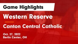 Western Reserve  vs Canton Central Catholic Game Highlights - Oct. 27, 2022