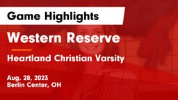 Western Reserve  vs Heartland Christian Varsity Game Highlights - Aug. 28, 2023