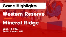 Western Reserve  vs Mineral Ridge  Game Highlights - Sept. 14, 2023
