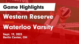 Western Reserve  vs Waterloo Varsity Game Highlights - Sept. 19, 2023